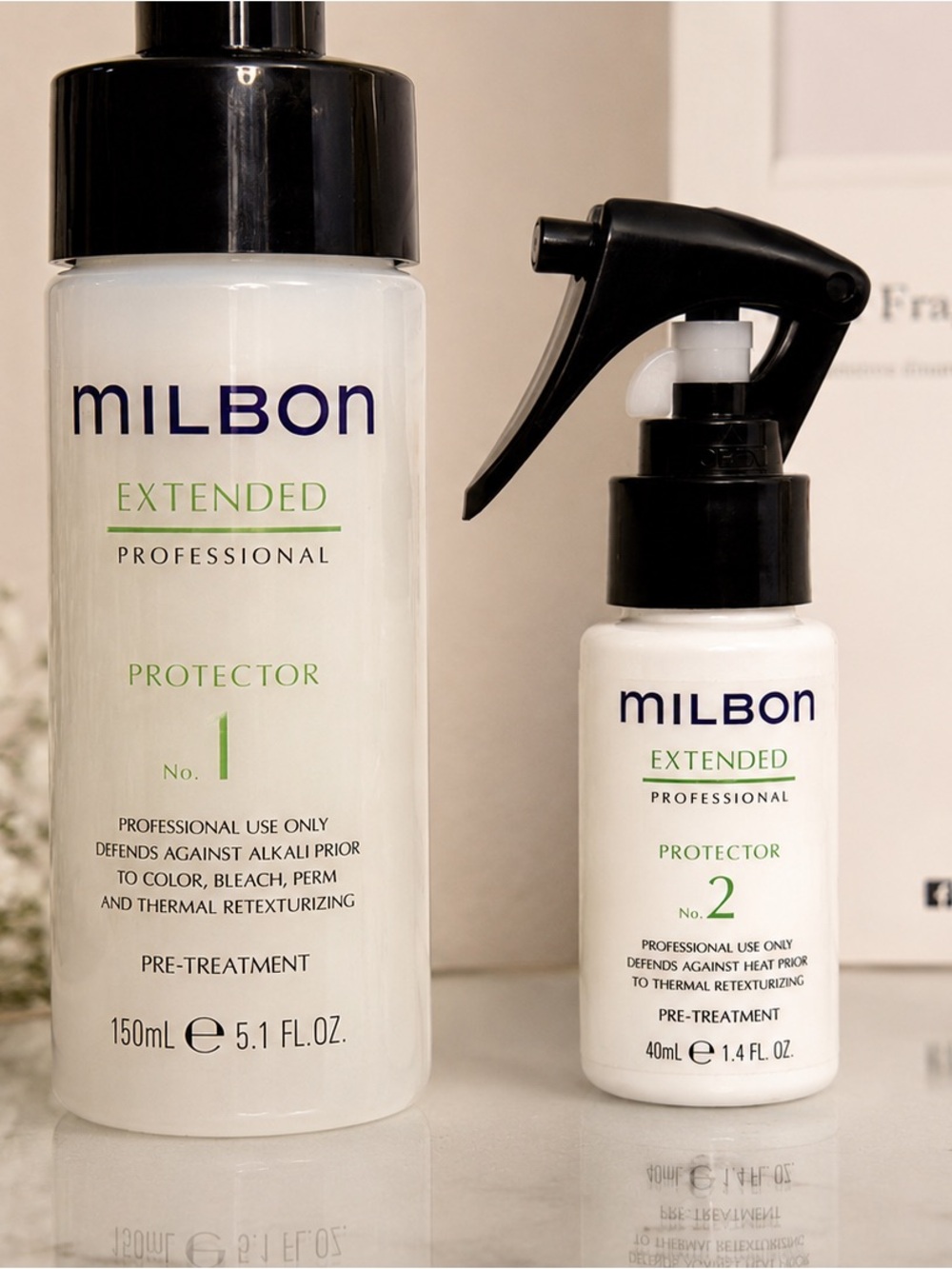 Milbon Extended Professional Protector No.1 & No.2 Heat / Treat Protectant Set